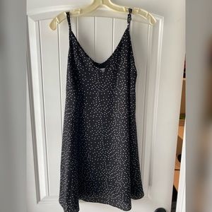 Black and white polka dot summer dress size L